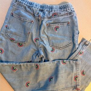 Boden Mini Light Blue Denim with Rainbow Stitching